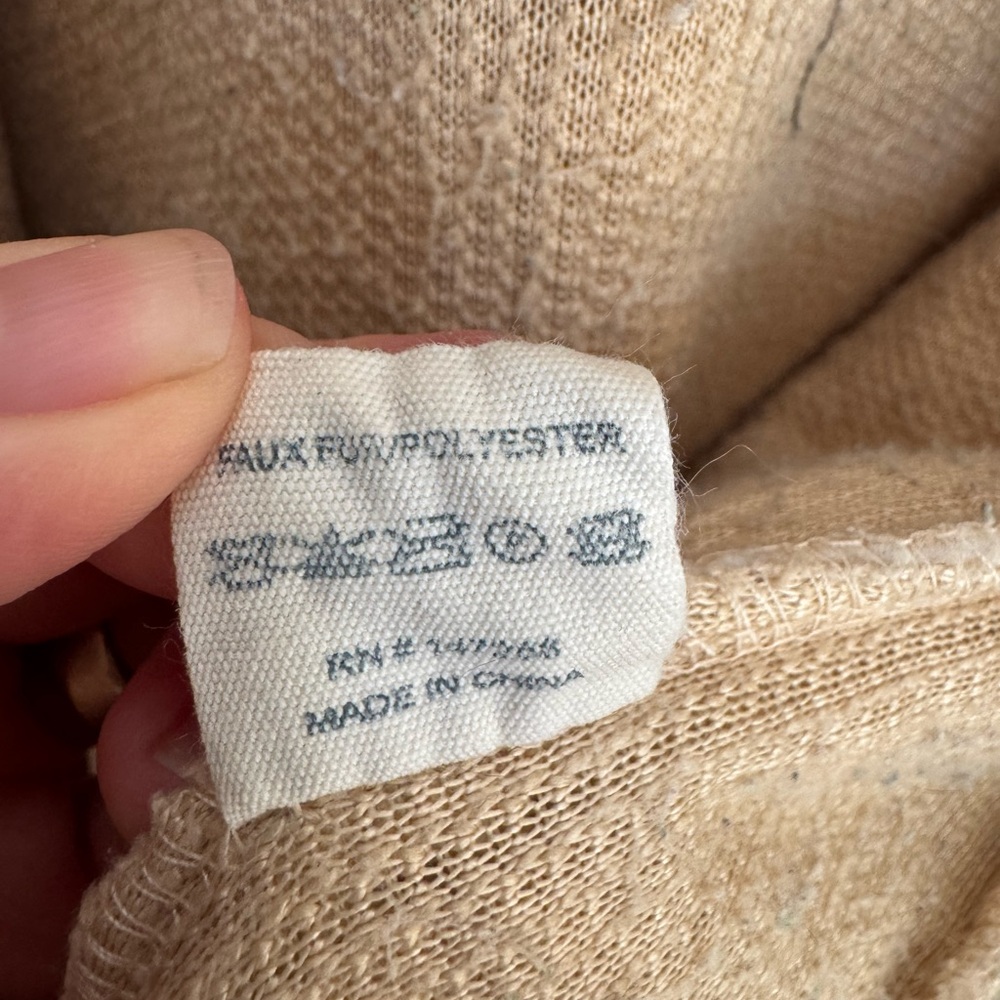 Simply Southern Sherpa Teddy Fleece Full Zip Hoodie Jacket Cream Tan Size M - Picture 5 of 11